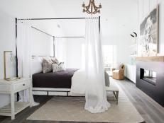Elegant White Modern Farmhouse Style Bedroom