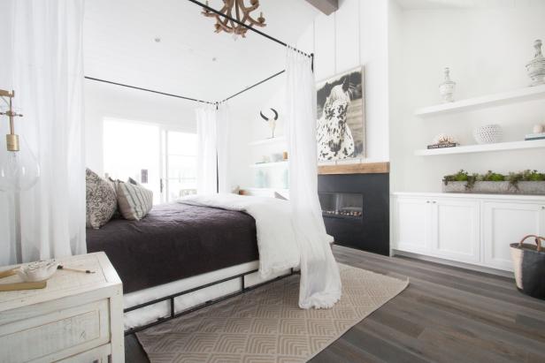 White Modern Farmhouse Style Bedroom