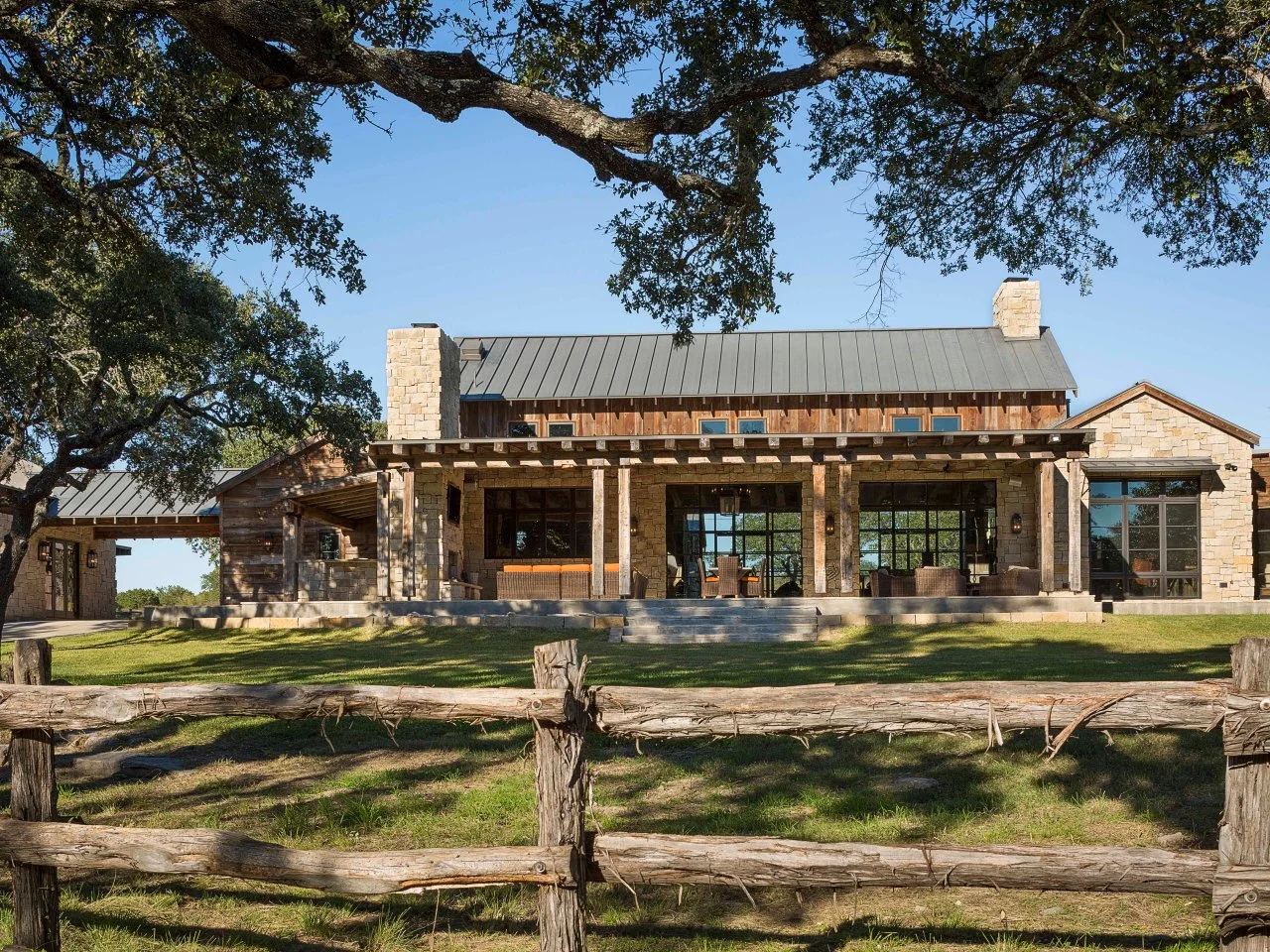 Rustic Ranch Home With Stone Columns, Wood Beams | HGTV, image size:1280x960
