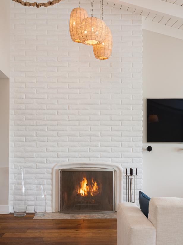 15 Gorgeous Painted Brick Fireplaces - Paint Colors That Complement Brick Fireplace