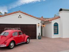 White Mediterranean Exterior With Red VW 