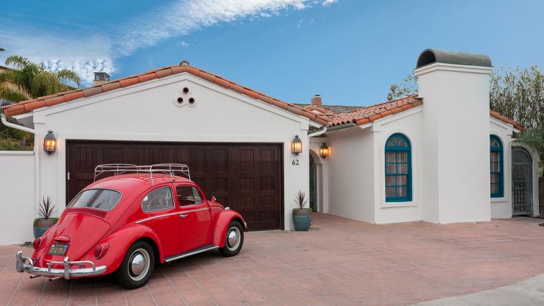 Mediterranean Exterior With Red VW 
