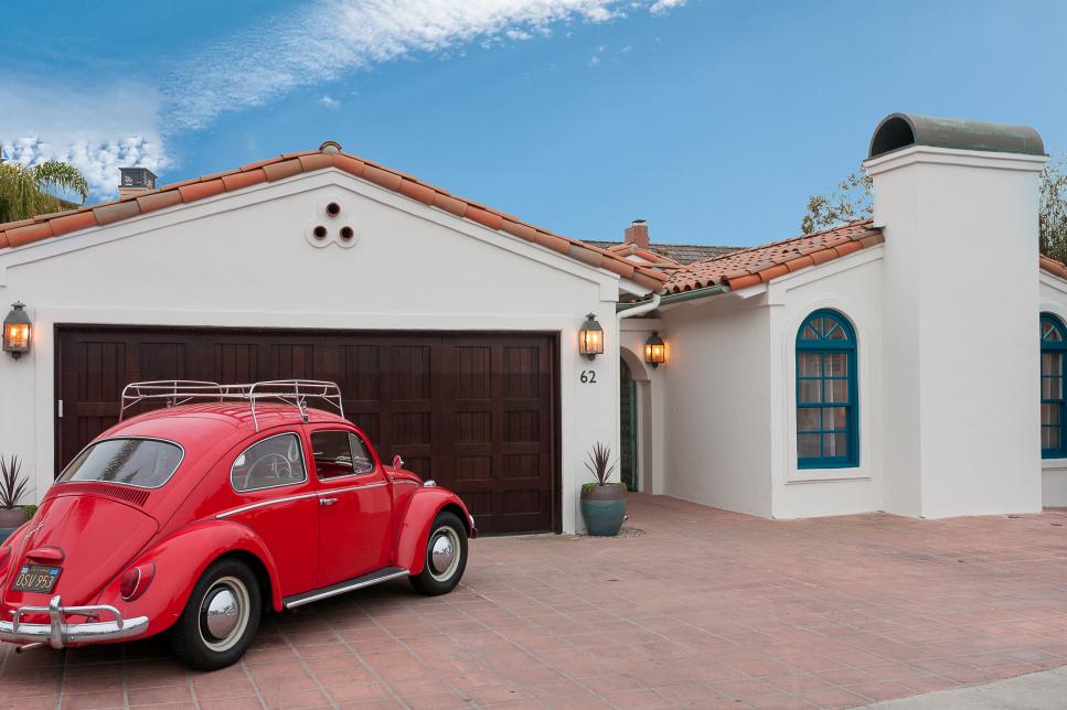 Mediterranean Exterior With Red VW 