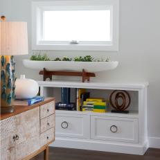 White Shelf With Planter