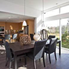 Contemporary Dining Room is Light and Airy