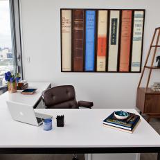 Home Office With Book Art