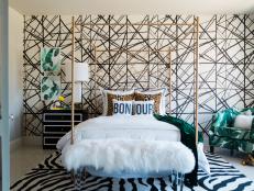 Black and White Guest Bedroom