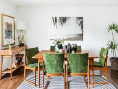 Green Midcentury Modern Dining Room 