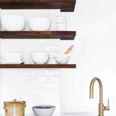 Modern Open Shelving in Renovated Kitchen