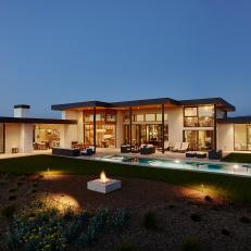 Modern Home With Elevated Backyard