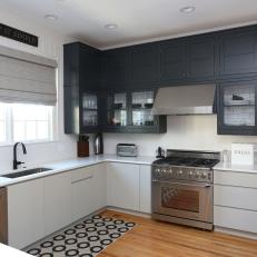 Two-Toned Cabinets in Modern Industiral Kitchen