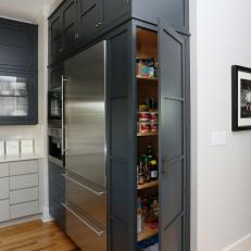 Built-In Pantry in Transitional Kitchen