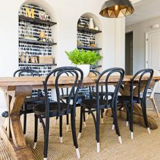 Fresh and Chic Dining Room With Seating for Eight