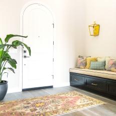 Chic and Cozy Entryway With Built-In Seat