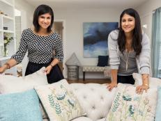 Hosts Alana and Lex LeBlanc do some last minute staging just before the Head family arrive, as seen on Listed Sisters.