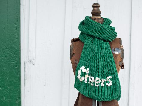 How to Make a Personalized Button-Embellished Scarf