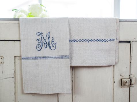 Easily Cross Stitch a Monogrammed Tea Towel