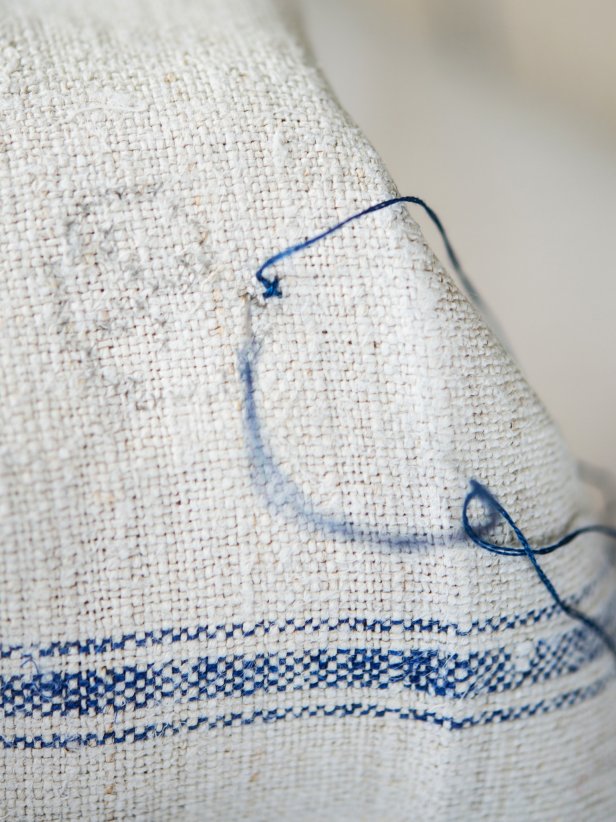 Easily Cross Stitch a Monogrammed Tea Towel | HGTV