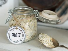 This homemade citrus, herb salt will be a welcome addition to any kitchen, especially those that belong to someone who loves to cook.  Flavored salt is delicious on poultry or fish and can be added while cooking or tableside.