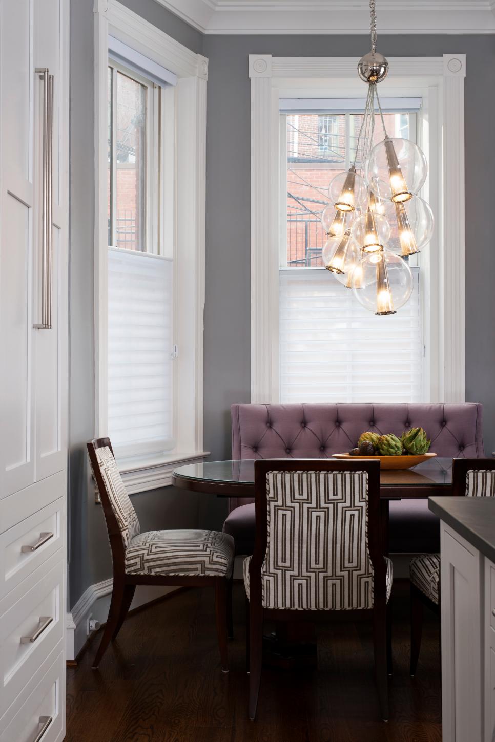 Transitional Breakfast Nook In Gray Kitchen | HGTV