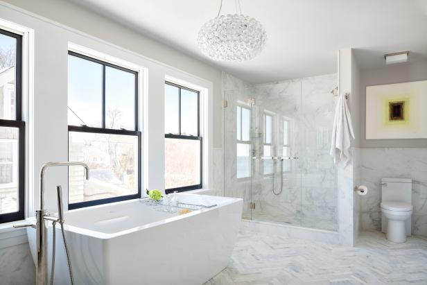 Marble Bathrooms We Re Swooning Over Hgtv S Decorating Design