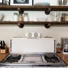Eclectic Kitchen With Antique Oven