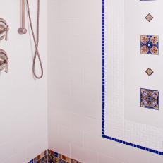 Shower With Colorful Tiles