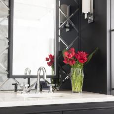 Black-and-White Master Bathroom is Chic, Sophisticated