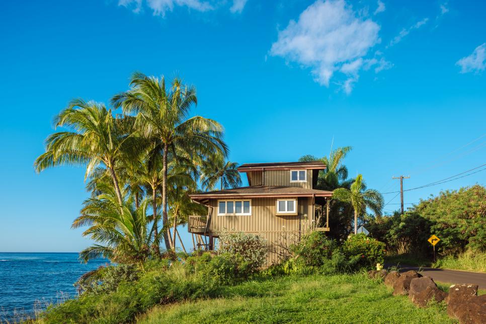 Oceanfront Tropical Home Exterior 