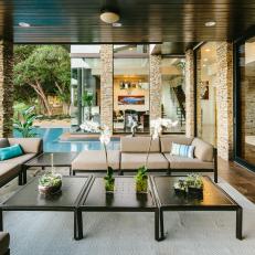 Patio With Sectional and Pool
