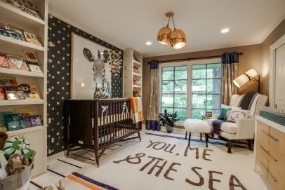 Glam Gender Neutral Nursery Turnstyle Interior Design HGTV