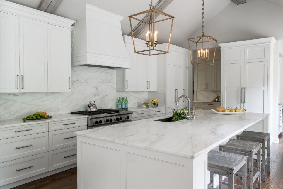 White Contemporary Kitchen With Vaulted Ceilings Hgtv