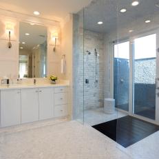Master Bathroom With Indoor & Outdoor Shower