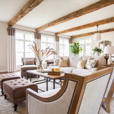 Transitional Living Room is Elegant, Comfortable