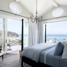 Bedroom With Ocean View and Poster Bed