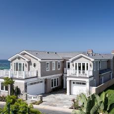 Exterior of Beachfront Home With Ocean View