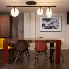 Urban Dining Space With Rust Color Tones