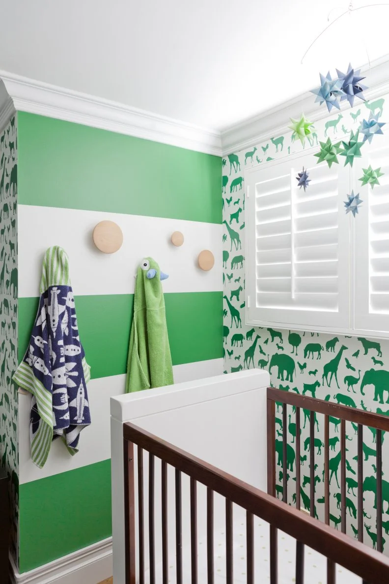 Contemporary Green & White Nursery