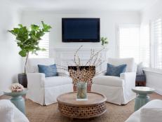 Bright, White Living Room