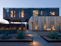 Modern Exterior With Low Water Landscaping