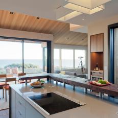 Open Kitchen & Dining Area With Stunning View