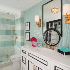 Kate Spade Inspired Tween Bathroom