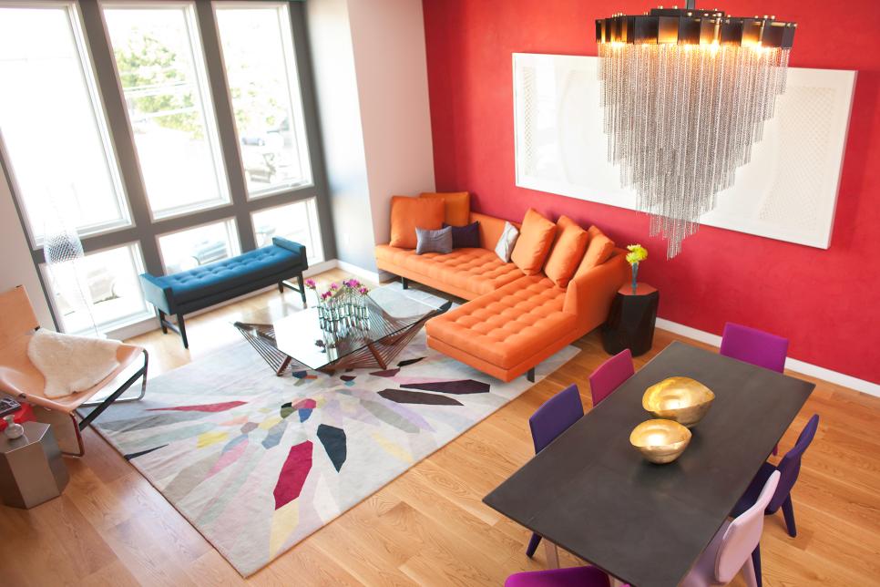 Multicolored Modern Living Room