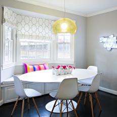 Breakfast Nook With Mod White Furniture 