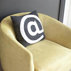 Yellow Armchair with At Sign