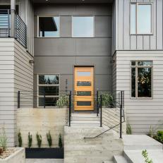 Front Entry to Contemporary Home