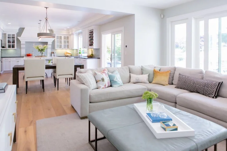 Open Plan Transitional Living Room