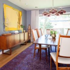 Inherited Table is Centerpiece for Midcentury Modern Dining Room Renovation 