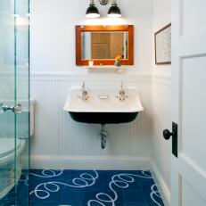 Patterned Tile Adds Movement to Kids' Bathroom 