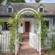 Cottage-Style Entrance Adds Charm to Ranch House